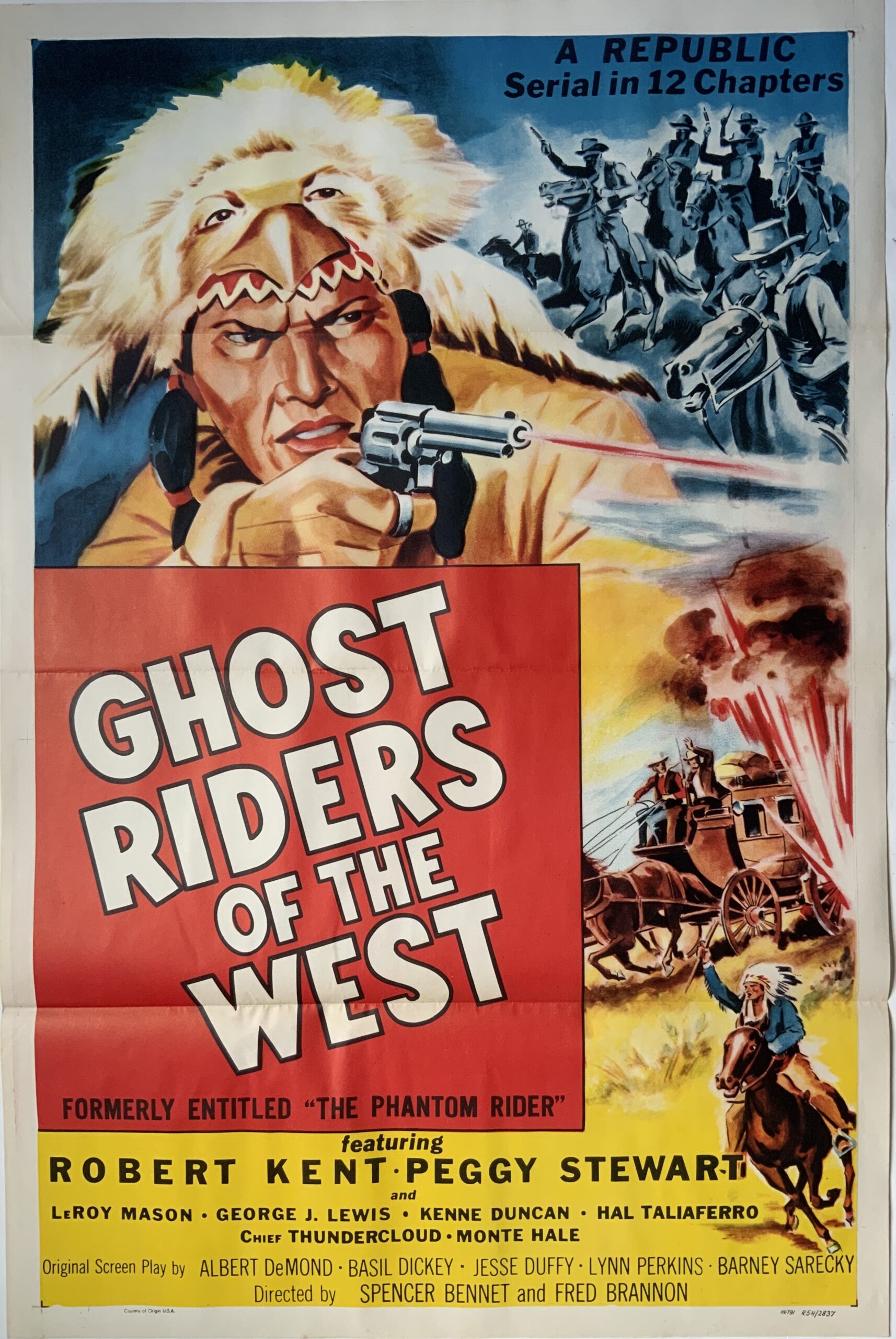 M628	GHOST RIDERS OF THE WEST 1954 ORIGINAL POSER 27x40”