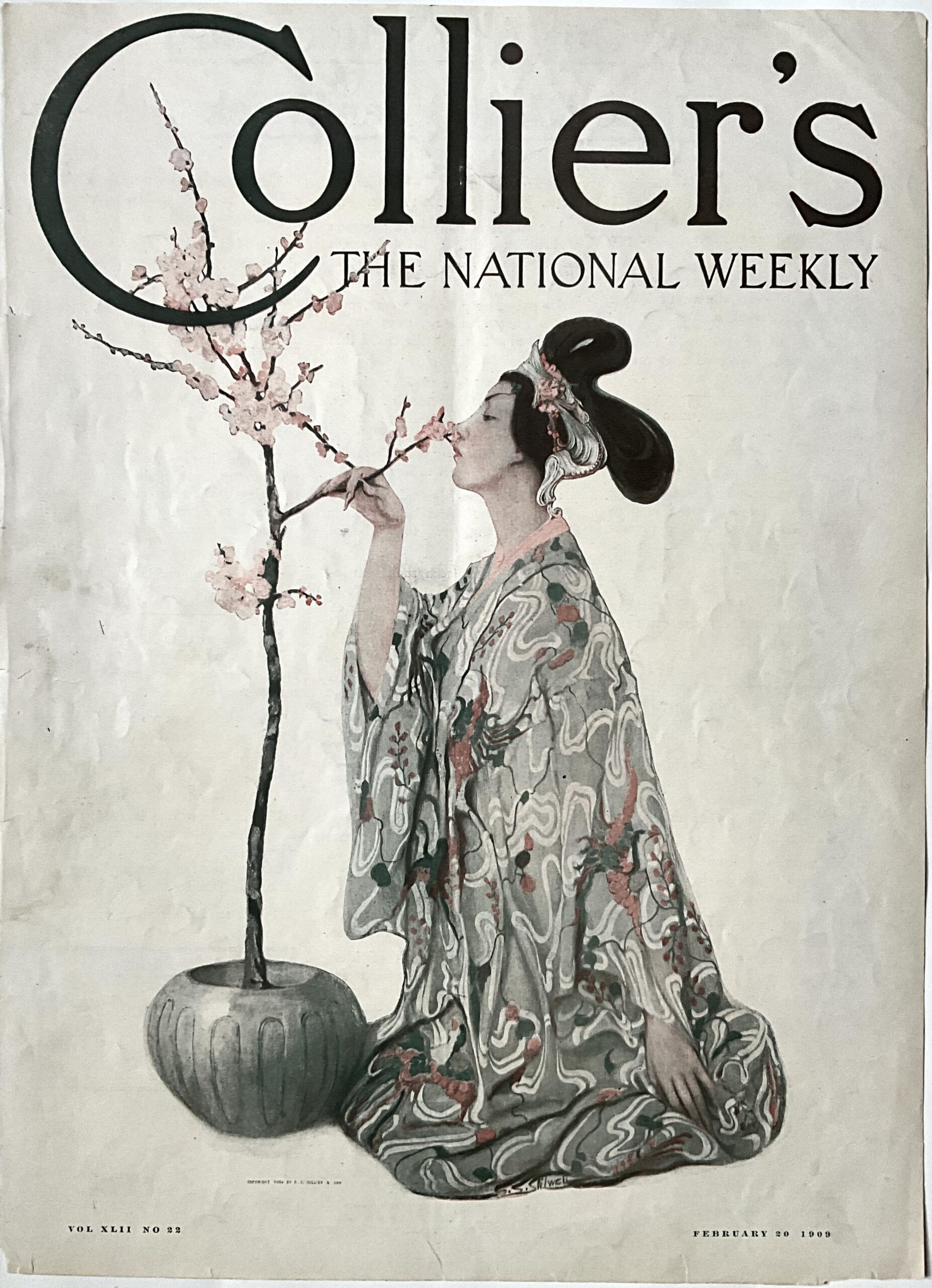 ST72	February 20, 1909 COLLIER’S MAGAZINE ORIGINAL COVER ART BY SARAH STILWELL