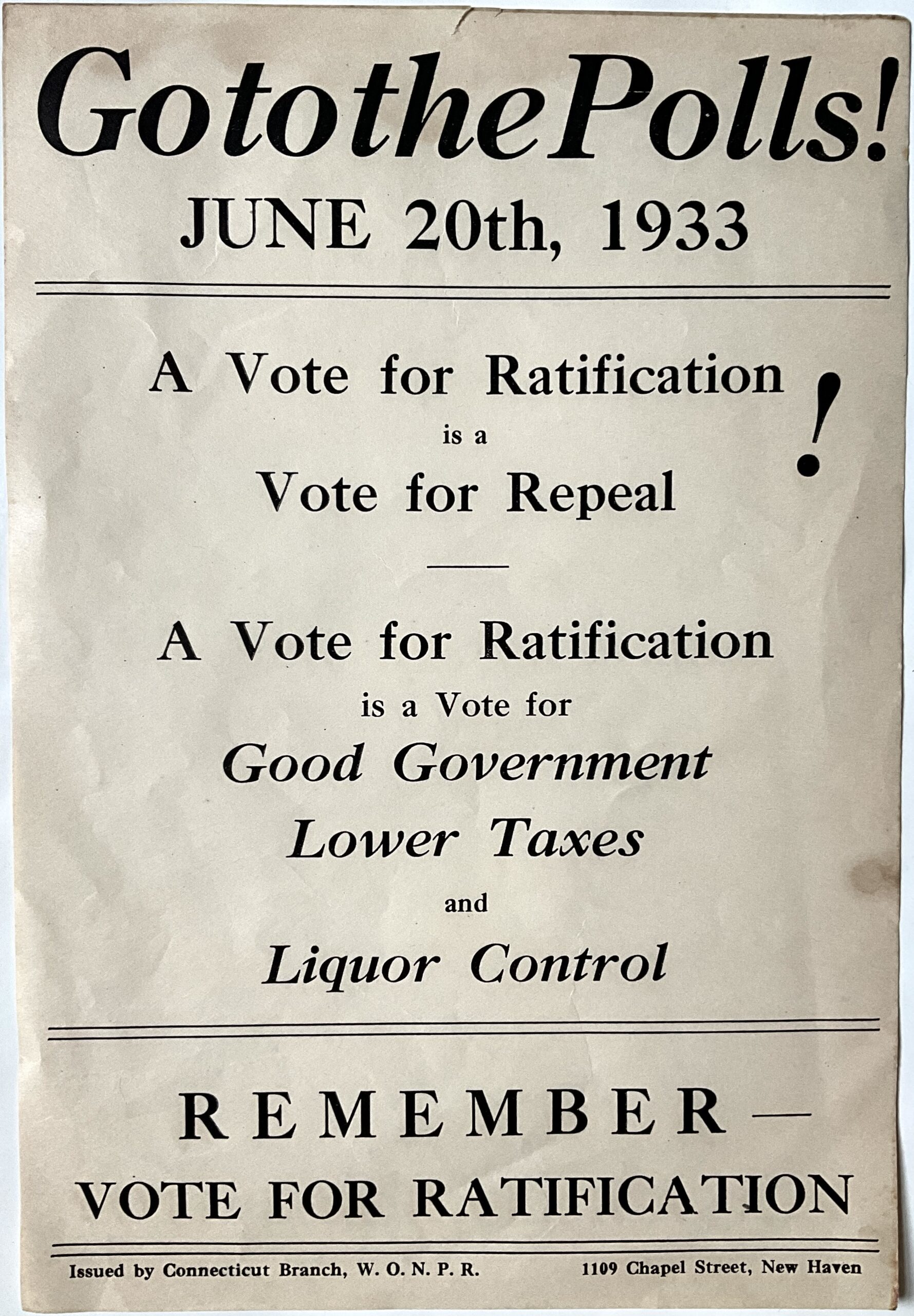 ST76	GO TO THE POLLS - JUNE 20, 1933